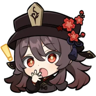😨 Hu Tao Genshin Impact Anime, Spiel, Genshin Impact, Chibi, Hu Tao whatsapp sticker