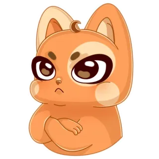 😒 mèo, dễ thương, tức giận, hoạt hình, đáng yêu, mèo, động vật telegram sticker