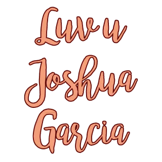 ❣ Joshua Garcia Luv u Joshua Garcia Liebe, Name, Personalisiert, Joshua Garcia whatsapp sticker