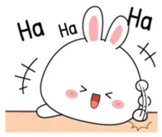 😕 cute, animal, cartoon, rabbit, bunny, sticker telegram sticker