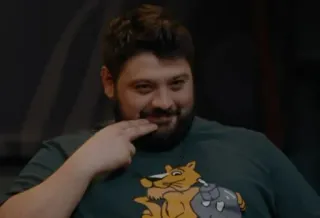 😏 man, portrait, smiling, t-shirt, fox, animal telegram sticker
