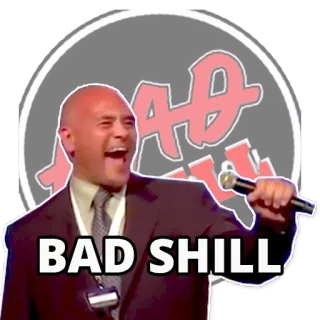 😭 BAD SHILL Aktywna Sprzedaż, Mężczyzna, Mówca, Mikrofon, Biznes telegram sticker