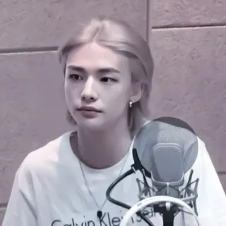 💗 Calvin Klein man, person, recording studio, microphone, portrait, calvin klein whatsapp sticker