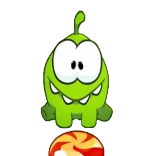 😇 Om Nom Cut the Rope Kreskówka, Gra wideo, Postać, Zeptolab, Android, Mobilne, iOS telegram sticker