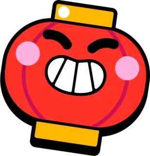 😊 提灯, 赤, 漫画, 幸せ, 顔 telegram sticker
