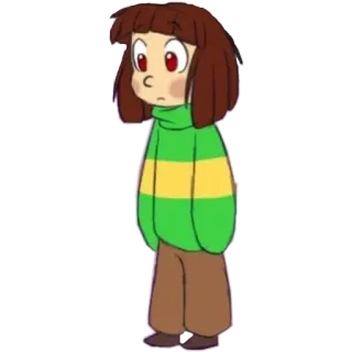 😳 Chara Undertale chara, undertale, video game, character telegram sticker