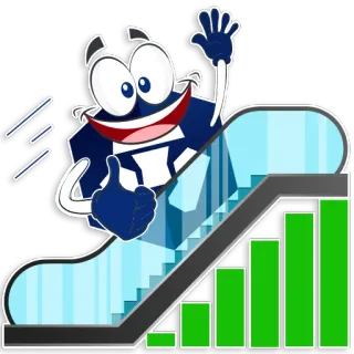 📈 Escada rolante, Desenho animado, Escadas, Edifício, Transporte telegram sticker