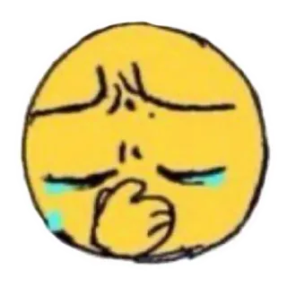😢 emoji, sad, crying, emoticon, yellow telegram sticker