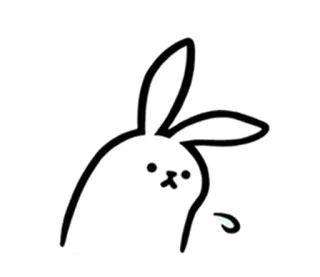 🐇 lapin, lapinou, mignon, autocollant, dessin animé telegram sticker