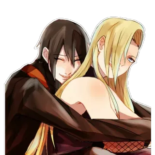 🙌 Anime, Casal, Abraço, Arte, Ilustração telegram sticker