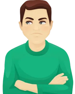😒 person, mann, ausdruck, einstellung whatsapp sticker