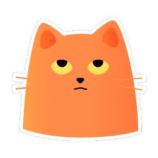 🙄 кот, рыжий кот, животное, стикер, мультфильм, милый telegram sticker
