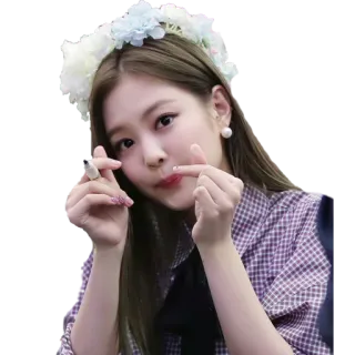 ❤️ vrouw, bloemenkrans, meisje, hart teken, k-pop, portret telegram sticker