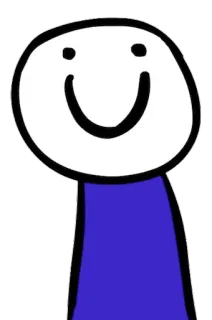 😃 desenho animado, personagem, simples, ilustração, desenho whatsapp sticker