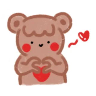 🥰 熊, 爱, 心, 可爱, 贴纸 telegram sticker