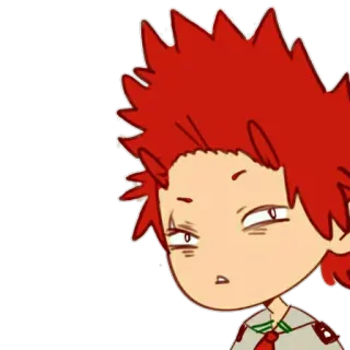 😒 Eijiro Kirishima My Hero Academia anime, my hero academia, eijiro kirishima, kirishima, mha, adesivo whatsapp sticker