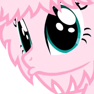 😣 pony, cartoon, pink, eyes, cute telegram sticker