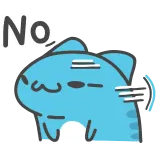 ❌ NO kat, nee, uitdrukking, schattig telegram sticker