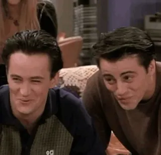 😂 Chandler Bing, Joey Tribbiani Friends シットコム, テレビ番組, フレンズ, チャンドラー, ジョーイ telegram sticker