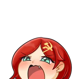 👺 Anime, Communisme, Dessin animé, Faucille et marteau, Rouge whatsapp sticker