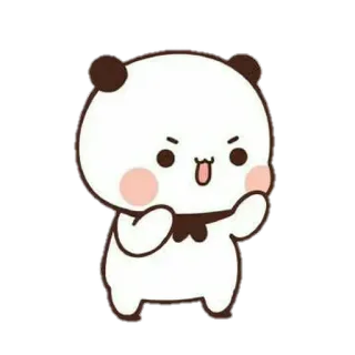 🦋 Panda, Niedlich, Sticker, Cartoon, Bär, Wütend telegram sticker
