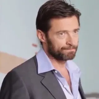 🐺 Hugh Jackman actor, celebrity, man, portrait whatsapp sticker