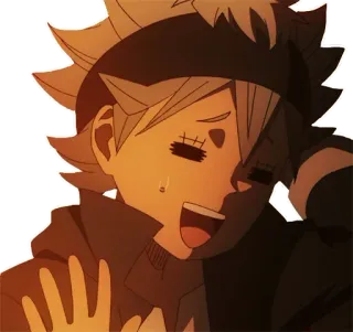 😅 Asta Black Clover 애니메이션, 블랙 클로버, 아스타, 애니메이션 캐릭터, 스티커, 만화 telegram sticker