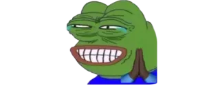 🙏 Pepe the Frog Pepe de Kikker, Meme, Internetcultuur, Huilend, Biddend whatsapp sticker