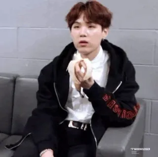 ✨ Suga kpop, singer, min yoongi, bts, eating telegram sticker