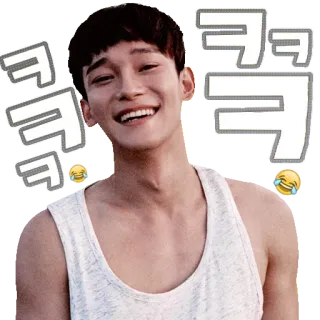 😂 ㅋㅋㅋ homme, souriant, coréen, riant, joyeux telegram sticker