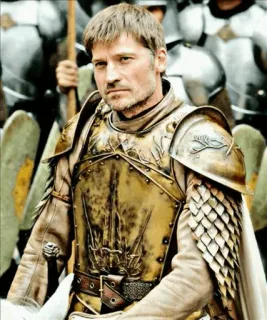 ◽ Jaime Lannister Game of Thrones Jaime Lannister, Game of Thrones, armadura, cavaleiro, fantasia, personagem, série de TV telegram sticker