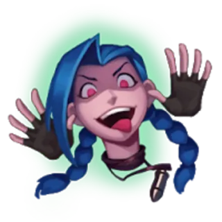 😛 Jinx League of Legends jinx, league of legends, lol, character, video game, expression, silly telegram sticker