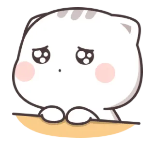 😿 gato, lindo, triste, animal, dibujos animados, pegatina telegram sticker