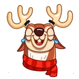 Happy New Deer telegram stickers