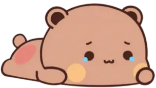 🫖 oso, llorando, triste, lindo, animal, dibujos animados telegram sticker