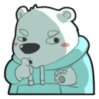 🤫 Bär, Cartoon, Figur, Illustration, Niedlich, Tier telegram sticker
