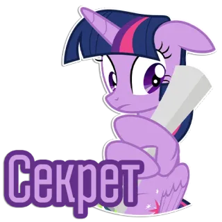 👀 Twilight Sparkle My Little Pony Секрет Twilight Sparkle, My Little Pony, Geheimnis, Cartoon, Pony, Magie, Freundschaft telegram sticker