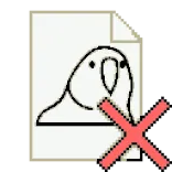 🦜 bird, file, error, delete, document, cross telegram sticker