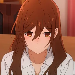 ✏️ garota anime, cabelo castanho, personagem anime, ilustração, desenho animado telegram sticker