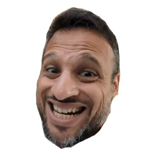😫 hombre, sonriendo, cara, retrato, adulto, cabeza telegram sticker