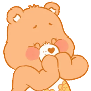 😊 Care Bear ケアベア, クマ, 漫画, かわいい, 懐かしい, 80年代 whatsapp sticker