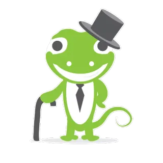 😎 lagarto, desenho animado, personagem, cartola, bengala, animal, réptil whatsapp sticker