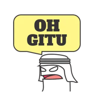 😃 OH GITU 만화, 웃긴, 표정, OH GITU, 인도네시아, 인도네시아어 telegram sticker