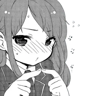 👉 Anime, Manga, Mignon, Fille, Rougir telegram sticker