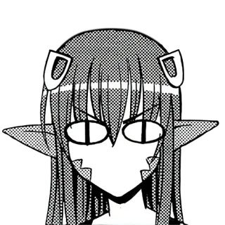 🐍 Anime, Manga, Elfo, Personaggio, Adesivo, Cartone animato telegram sticker