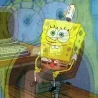 🧽 SpongeBob SquarePants Bob l'éponge, attente, ennuyé, dessin animé whatsapp sticker