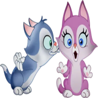 💋 cartoon, katten, kittens, animatie, schattig, dieren whatsapp sticker