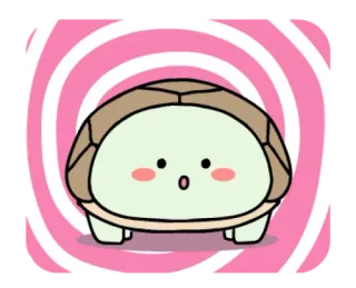 🐢 Tortuga, Kawaii, Lindo, Animal, Dibujo animado telegram sticker