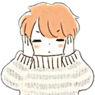 🌨 Kartun, Karakter, Anime, Sweater, Lucu, Orang, Ilustrasi telegram sticker