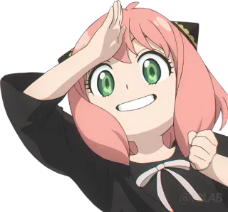 🫡 Anya Forger Spy x Family Animé, Dessin animé, Fille, Personnage, Joyeux, Spy x Family telegram sticker